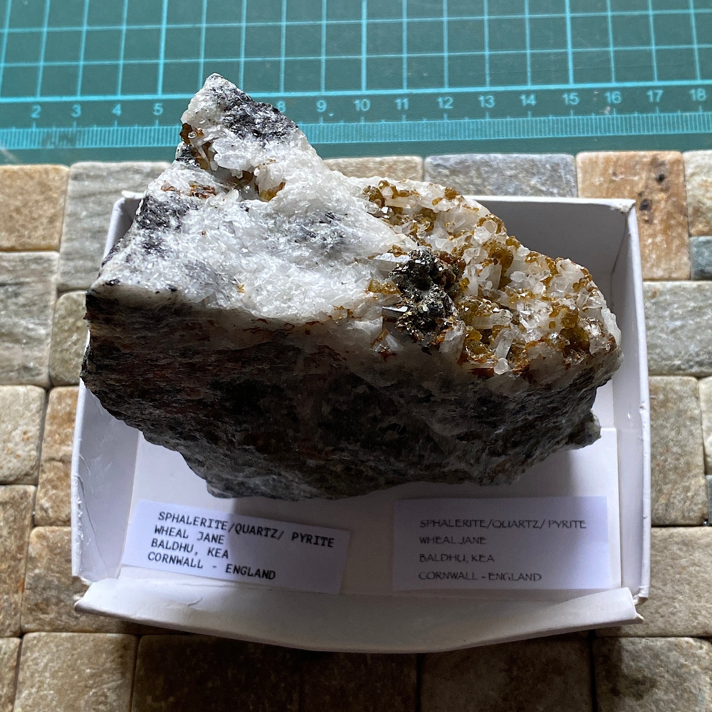 SPHALERITE/PYRITE]QUARTZ [ETC] - WHEAL JANE, BALDHU, KEA, CORNWALL, ENGLAND 564g MF1051