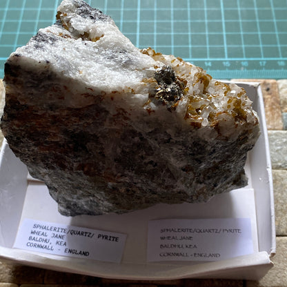SPHALERITE/PYRITE]QUARTZ [ETC] - WHEAL JANE, BALDHU, KEA, CORNWALL, ENGLAND 564g MF1051