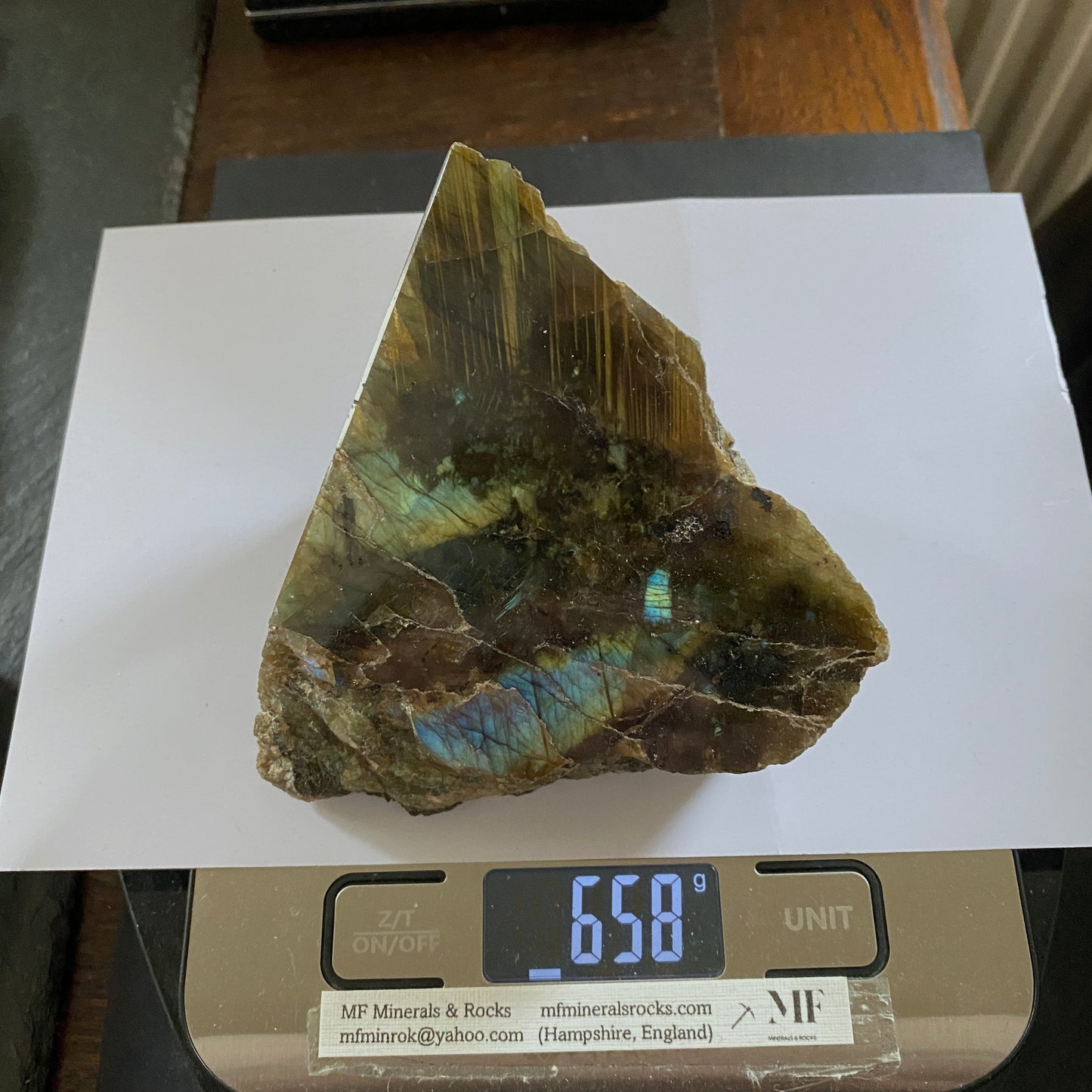 LABRADORITE - SAINT-AGATHE-DES-MONTS, QUEBEC, CANADA LARGE 658g MF1041