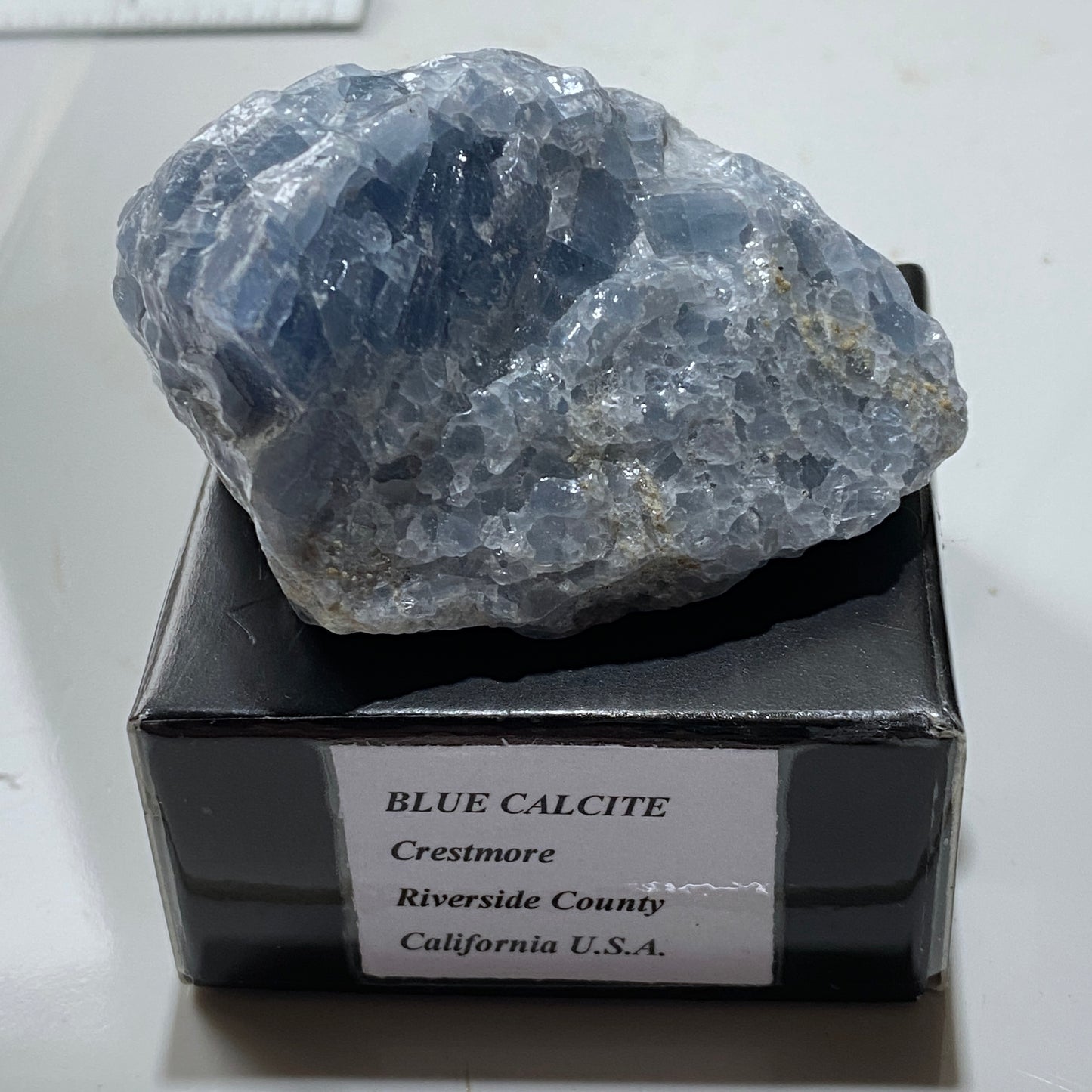 BLUE CALCITE - CRESTMORE, RIVERSIDE COUNTY, CALIFORNIA, U.S.A.  67g. MF1036