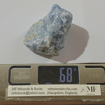 BLUE CALCITE - CRESTMORE, RIVERSIDE COUNTY, CALIFORNIA, U.S.A.  67g. MF1036