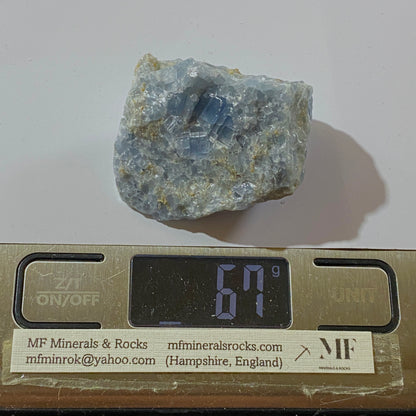 BLUE CALCITE - CRESTMORE, RIVERSIDE COUNTY, CALIFORNIA, U.S.A.  67g. MF1036