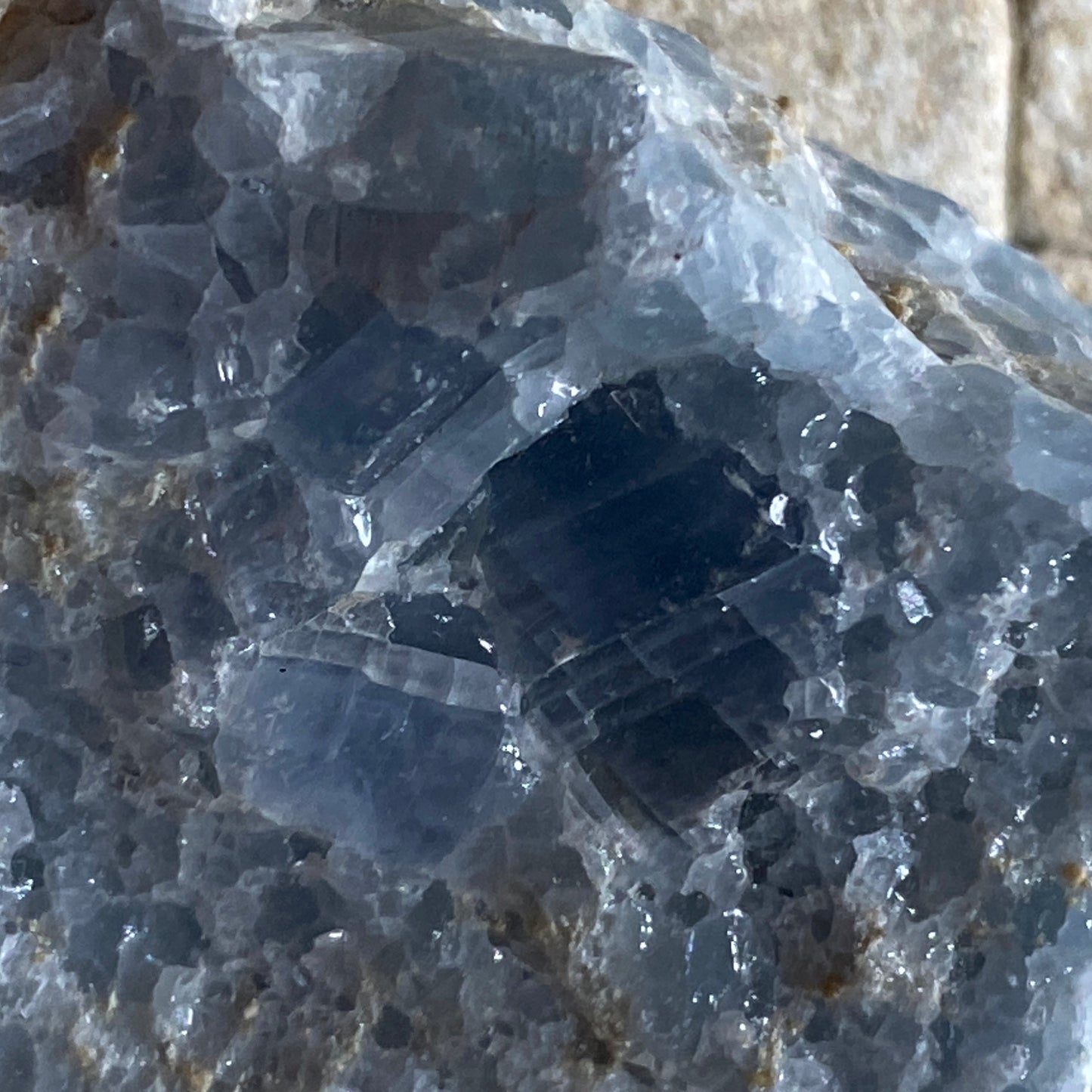 BLUE CALCITE - CRESTMORE, RIVERSIDE COUNTY, CALIFORNIA, U.S.A.  67g. MF1036