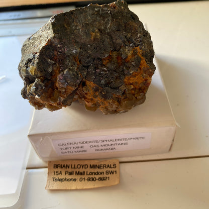 GALÈNE/SIDERITE/SPHALERITE/PYRITE ÉCHANTILLON IMPRESSIONNANT DE ROUMANIE 454g MF1150