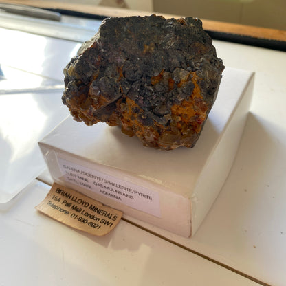 GALÈNE/SIDERITE/SPHALERITE/PYRITE ÉCHANTILLON IMPRESSIONNANT DE ROUMANIE 454g MF1150