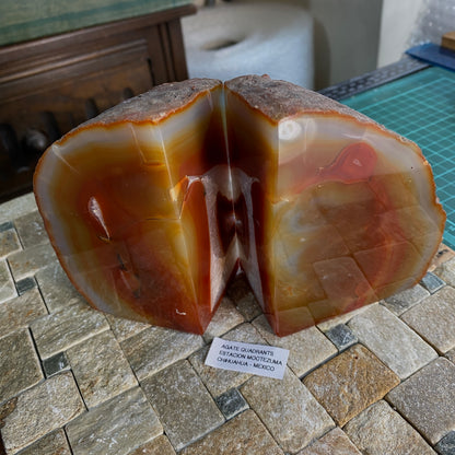 AGATE QUADRANTS - ESTACION MOCTEZUMA, CHIHUAHUA, MEXICO HEAVY 1455g MF4030