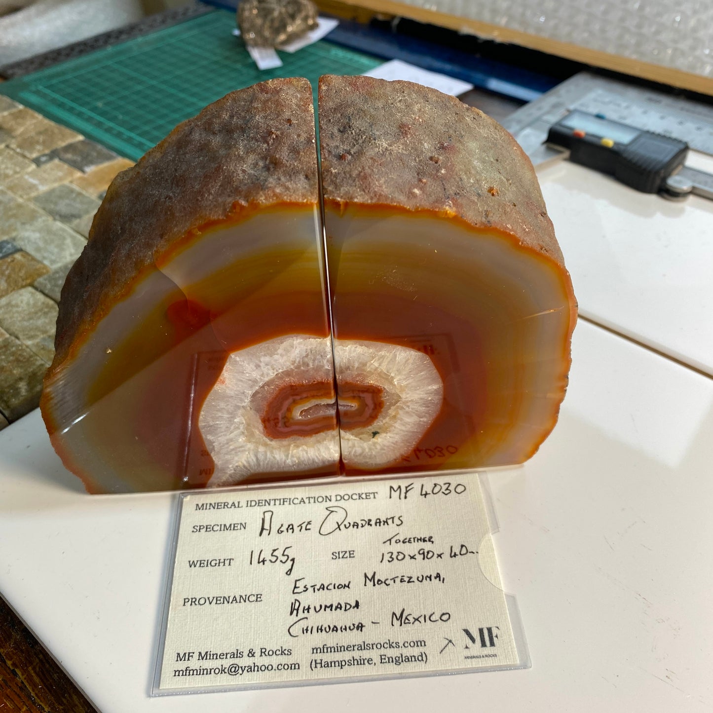 AGATE QUADRANTS - ESTACION MOCTEZUMA, CHIHUAHUA, MEXICO HEAVY 1455g MF4030