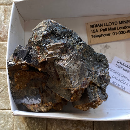 GALÈNE/SIDERITE/SPHALERITE/PYRITE ÉCHANTILLON IMPRESSIONNANT DE ROUMANIE 454g MF1150