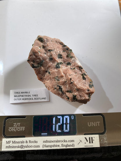 TIREE MARBLE : BALEPHETRISH, TIREE,OUTER HEBRIDES, SCOTLAND  120g MF4866