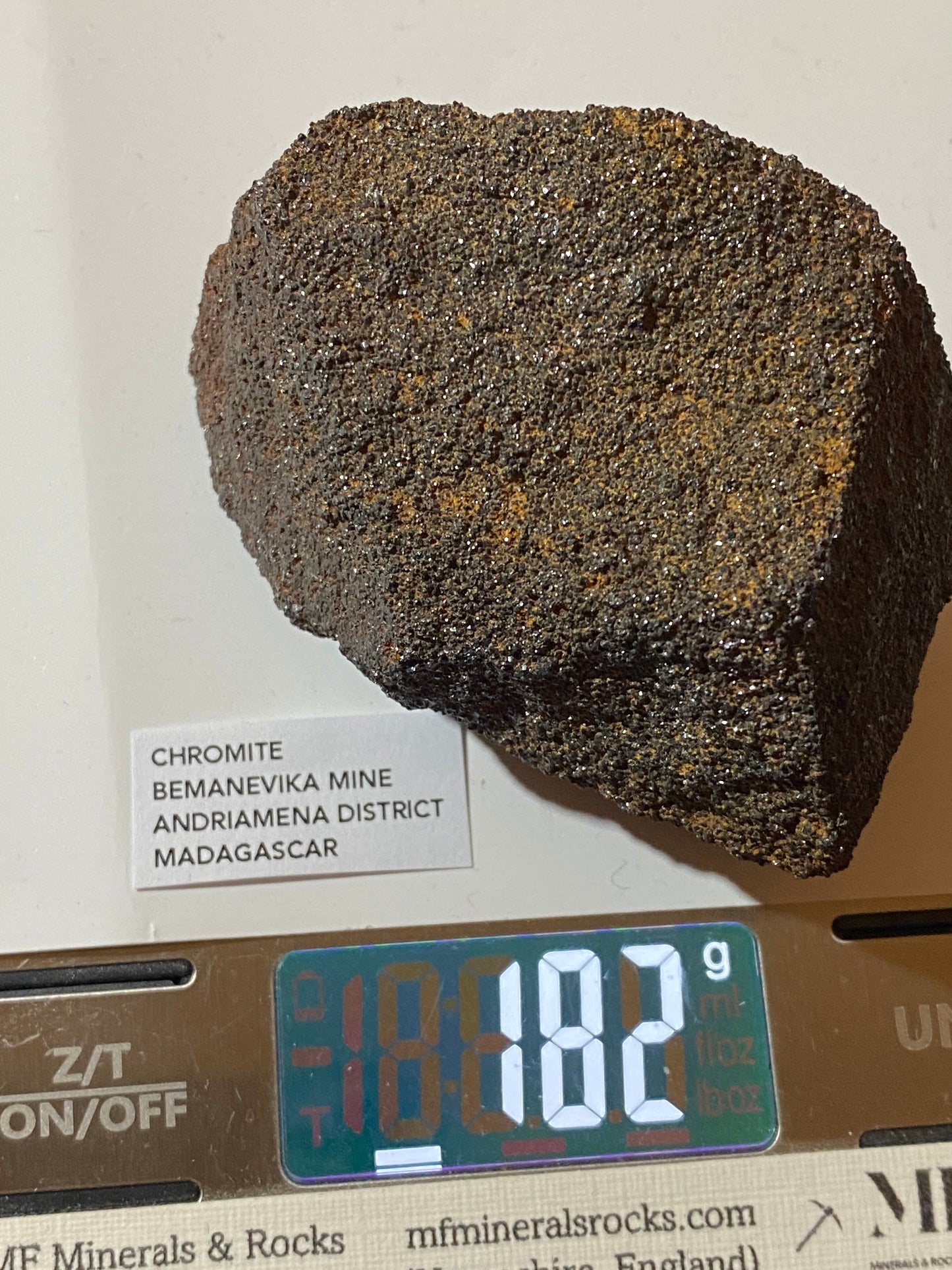 CHROMITE : BEMANEVIKA MINE, ANFRIAMENA PROVINCE, MADAGASCAR 182g MF4763