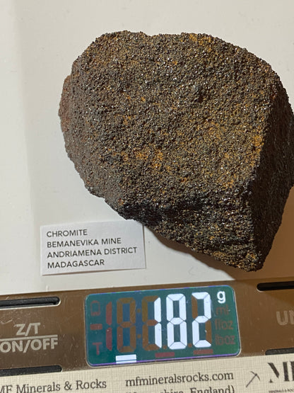 CHROMITE : BEMANEVIKA MINE, ANFRIAMENA PROVINCE, MADAGASCAR 182g MF4763