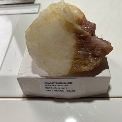 TOURMALINE & QUARTZ ROUGH SPECIMEN FROM MINAS GERAIS 160g  MF1184A