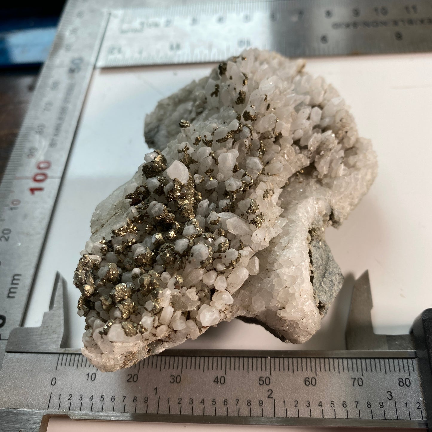 QUARTZ WITH PYRITE - WHEAL JANE, CORNWALL, ENGLAND  170g. MF4022