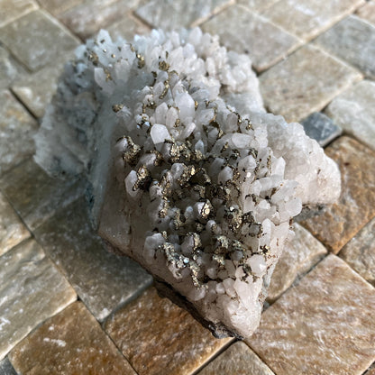 QUARTZ WITH PYRITE - WHEAL JANE, CORNWALL, ENGLAND  170g. MF4022