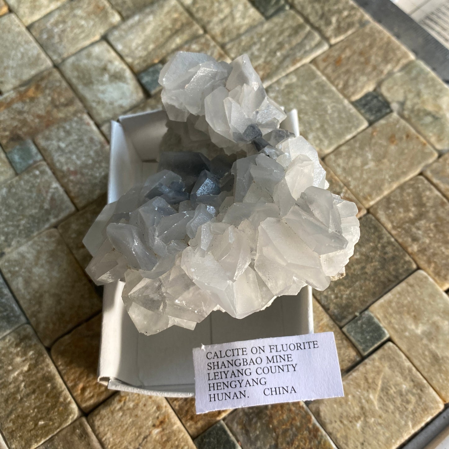 CALCITE WITH FLUORITE, SHANGBAO MINE, CHINA. 165g MF1639