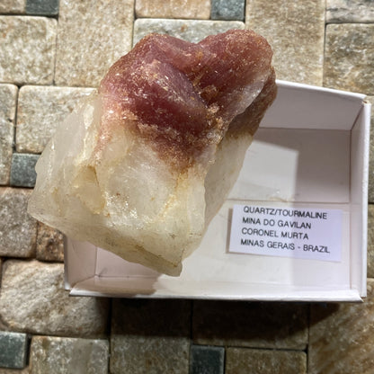 TOURMALINE & QUARTZ ROUGH SPECIMEN FROM MINAS GERAIS 160g  MF1184A