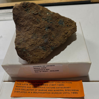 VIVIANITE TRACES ON LIMONITE - WHALE CHINE, ATHERFIELD BAY, ISLA OF WIGHT 212g MF1136