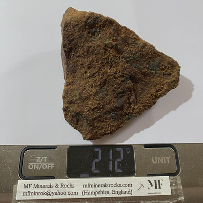 VIVIANITE TRACES ON LIMONITE - WHALE CHINE, ATHERFIELD BAY, ISLA OF WIGHT 212g MF1136