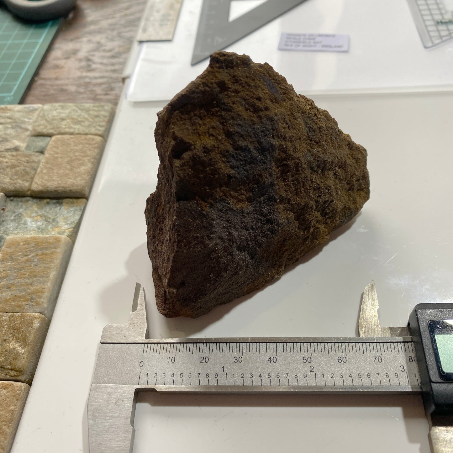 VIVIANITE TRACES ON LIMONITE - WHALE CHINE, ATHERFIELD BAY, ISLA OF WIGHT 212g MF1136