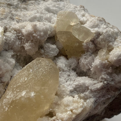 CALCITE ON QUARTZ FROM WHATLEY QUARRY, SOMERSET 346g MF1183