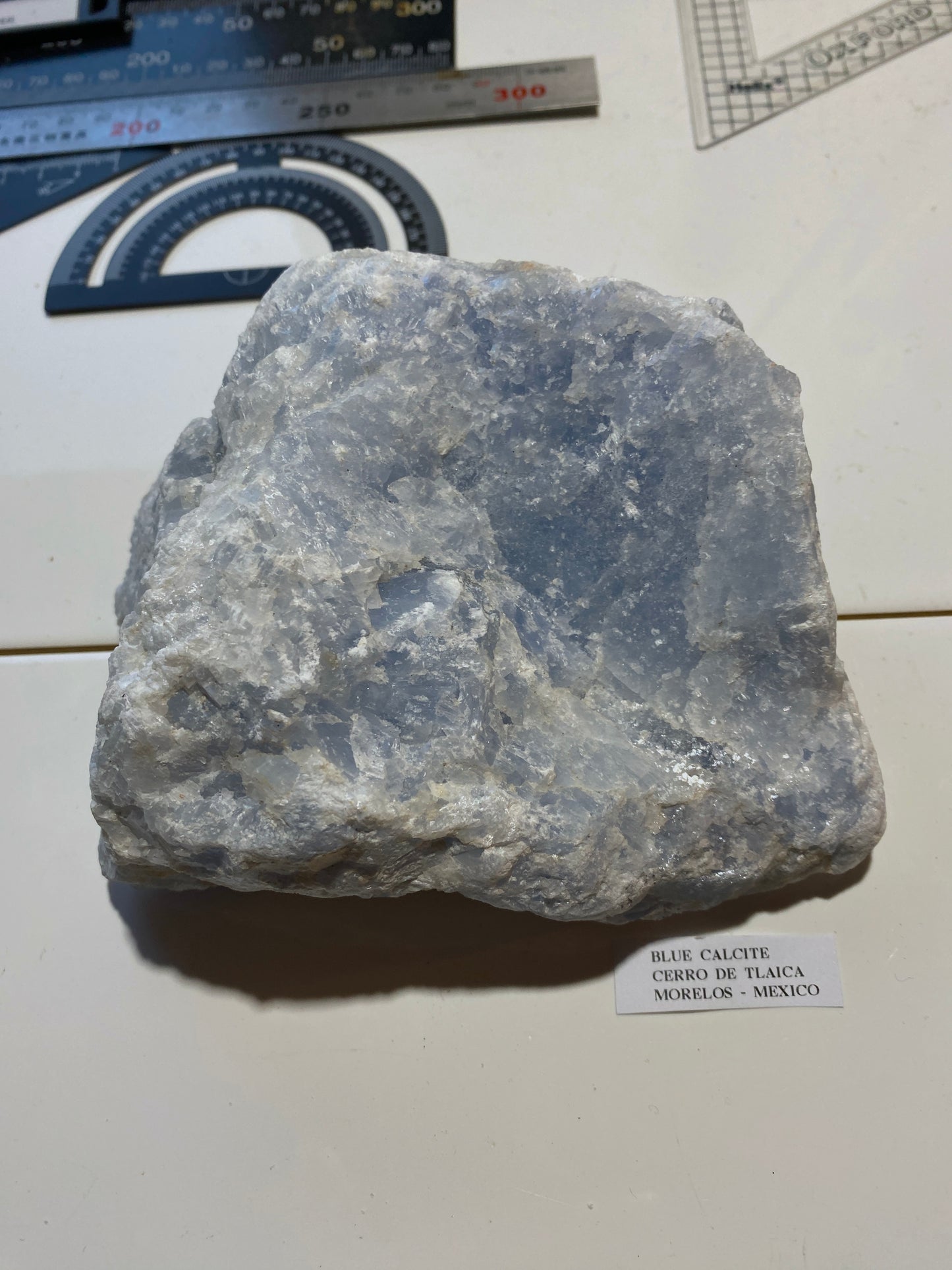 BLUE CALCITE : CERRO DE TLAICA, MORELOS, MEXICO  922g MF4768
