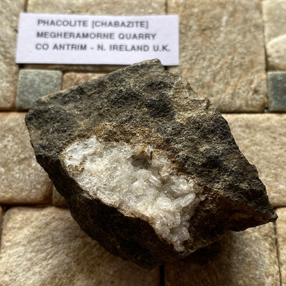 CHABAZITE [ZEOLITE GROUP] - MEGHERAMORNE QUARRY, N. IRELAND  45g MF1164