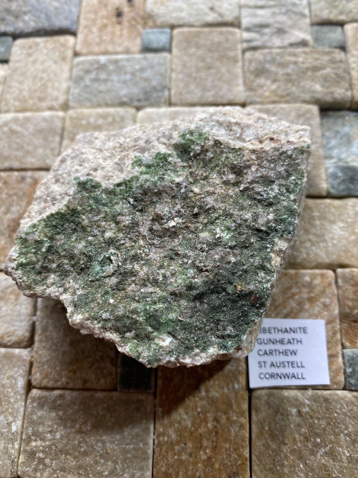 LIBETHANITE : GUNHEATH, CARTHEW, ST AUSTELL, CORNWALL  190g MF4769
