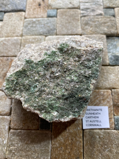 LIBETHANITE : GUNHEATH, CARTHEW, ST AUSTELL, CORNWALL  190g MF4769