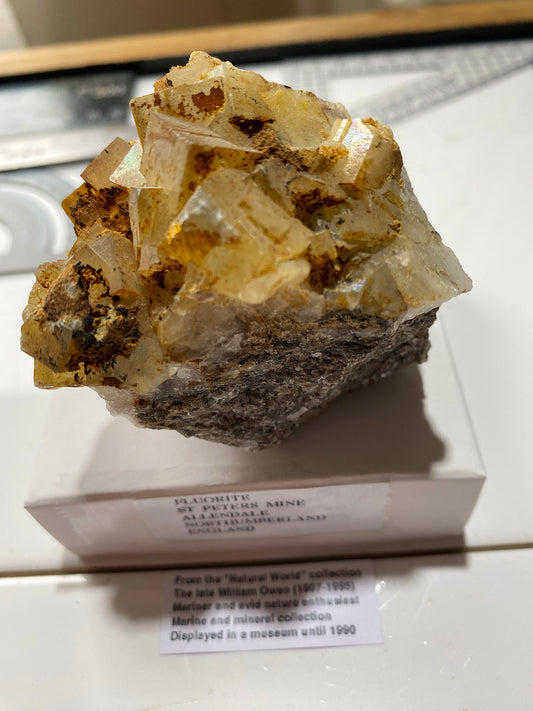 FLUORITE : ST PETERS MINE, ALLENDALE,NORTHUMBERLAND, ENGLAND 227g MF4770