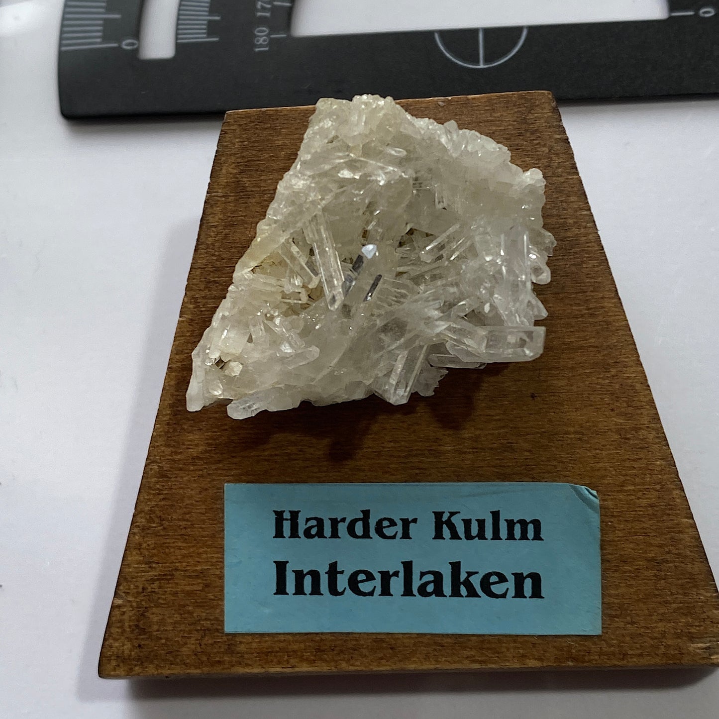 QUARTZ CRYSTAL ASSEMBLAGE [ON STAND] - HARDER KULM MOUNTAIN, SWITZERLAND  30g