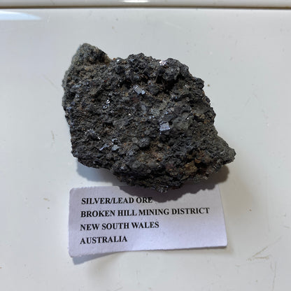 MINERAL DE PLATA/PLOMO DE BROKEN HILL, NSW AUSTRALIA 44g MF1147