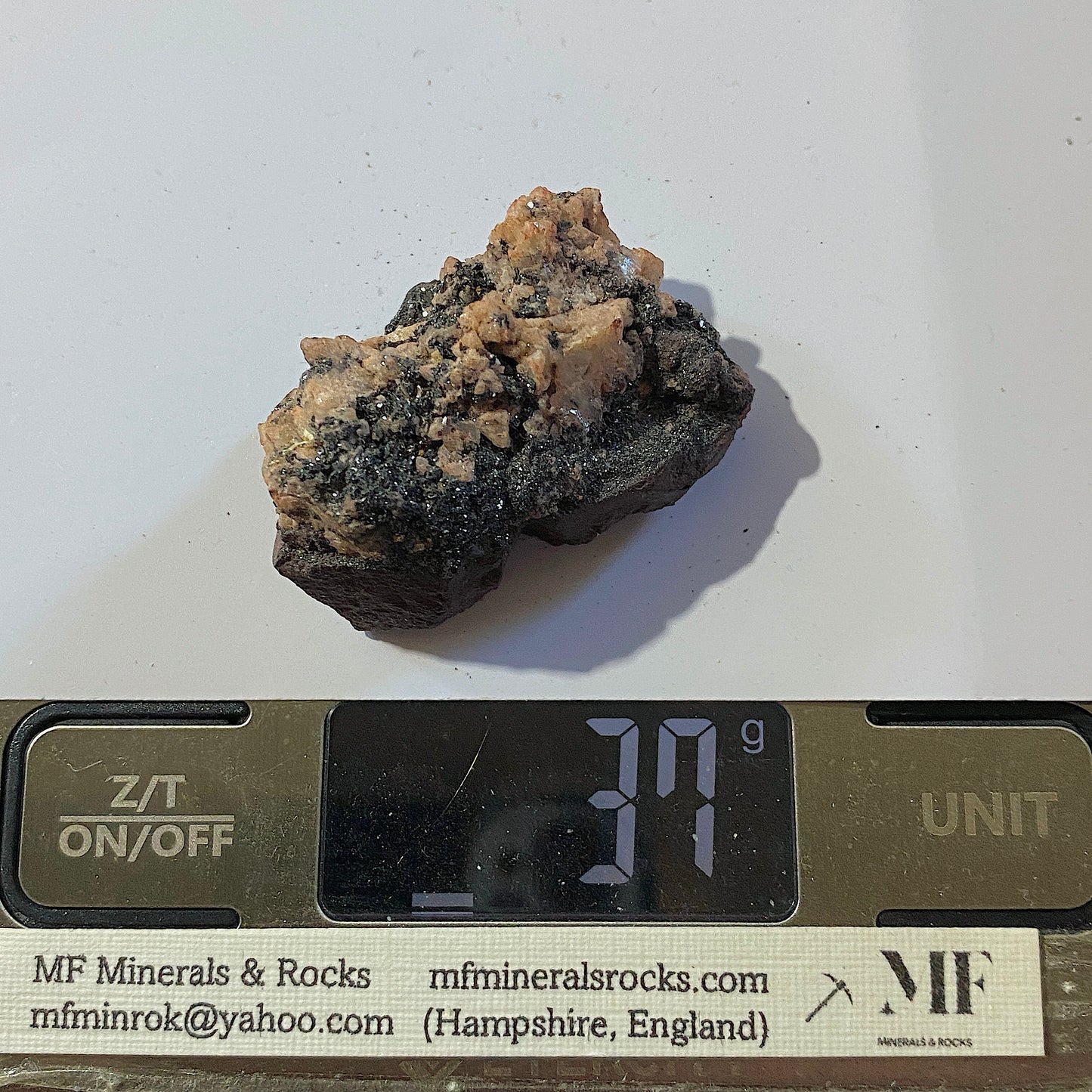 SPECULARITE & DOLOMITE ON HEMATITE - OURO PRETO, MINAS GERAIS, BRAZIL 37g MF1145