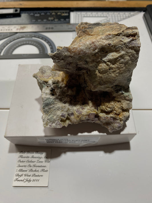 FLUORITE : ALLISON POCKET, WEST PASTURE MINE,  CO DURHAM. 564g MF4870