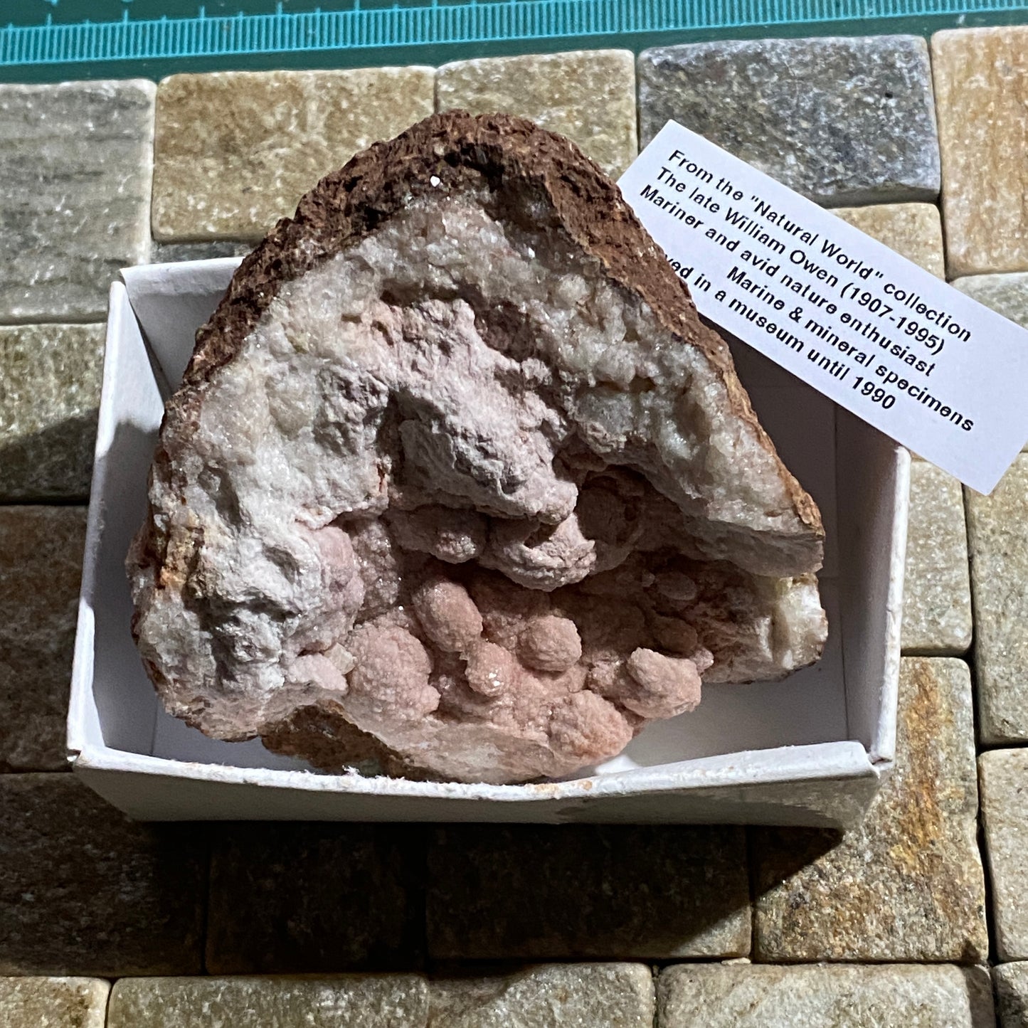 BOTRYOIDAL QUARTZ IN CALCITE GEODE - DULCOTE, SOMERSET, ENGLAND 138g MF1158