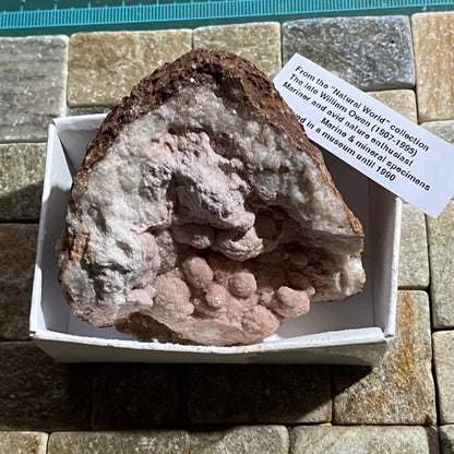 BOTRYOIDAL QUARTZ IN CALCITE GEODE - DULCOTE, SOMERSET, ENGLAND 138g MF1158