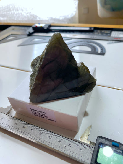 LABRADORITE [PLAGIOCLASE] : PAUL ISLAND, NAIN COMPLEX, LABRADOR, CANADA 197g MF4883