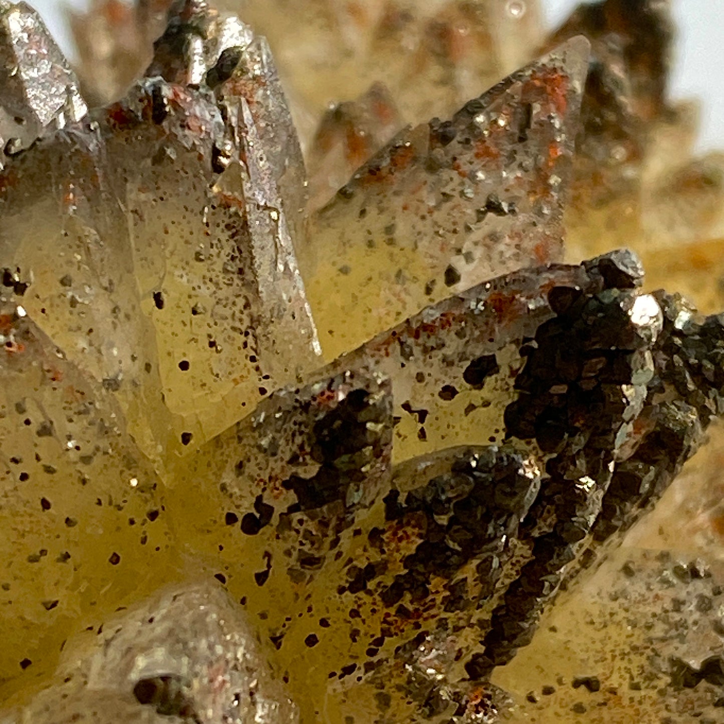 PYRITE ON CALCITE FROM DAYE, HUBEI, CHINA MOST OMPRESSIVE SPECIMEN 317g MF1651