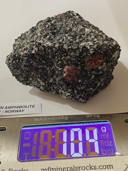 ALMANDINE GARNET IN AMPHIBOLITE "CHERRY CAKE " : AKLAND, NORWAY 104g MF4884