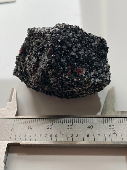 ALMANDINE GARNET IN AMPHIBOLITE "CHERRY CAKE " : AKLAND, NORWAY 104g MF4884