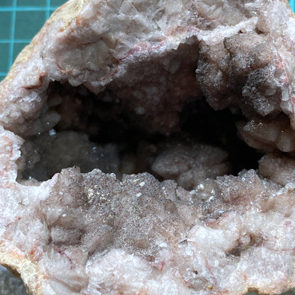 QUARTZ GEODE WITH GOETHITE [ETC] - DULCOTE QUARRY, SOMERSET, ENGLAND 354g MF1188