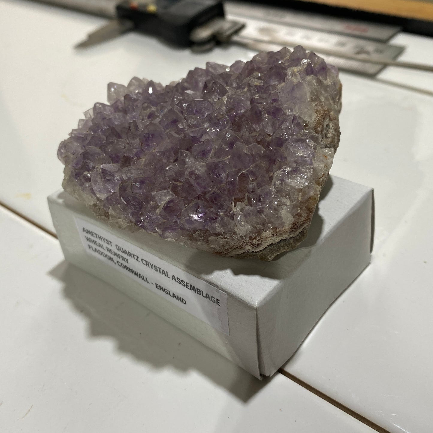 AMETHYST QUARTZ - WHEAL REMFRY, FRADDON, CORNWALL. 182g MF4057