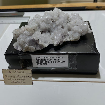 QUARTZ WITH FLUORITE & GALENA - FRAZERS HUSH MINE, ROOKHOPE, CO DURHAM - ENGLAND 143g MF1297