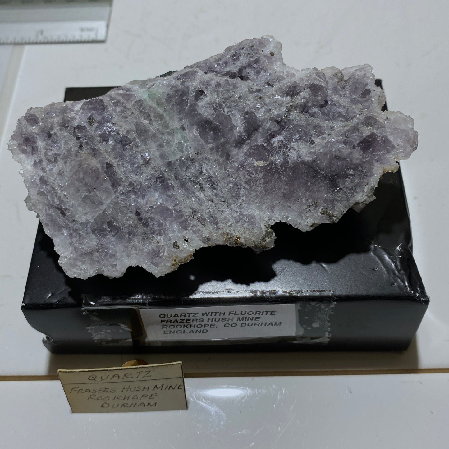 QUARTZ WITH FLUORITE & GALENA - FRAZERS HUSH MINE, ROOKHOPE, CO DURHAM - ENGLAND 143g MF1297