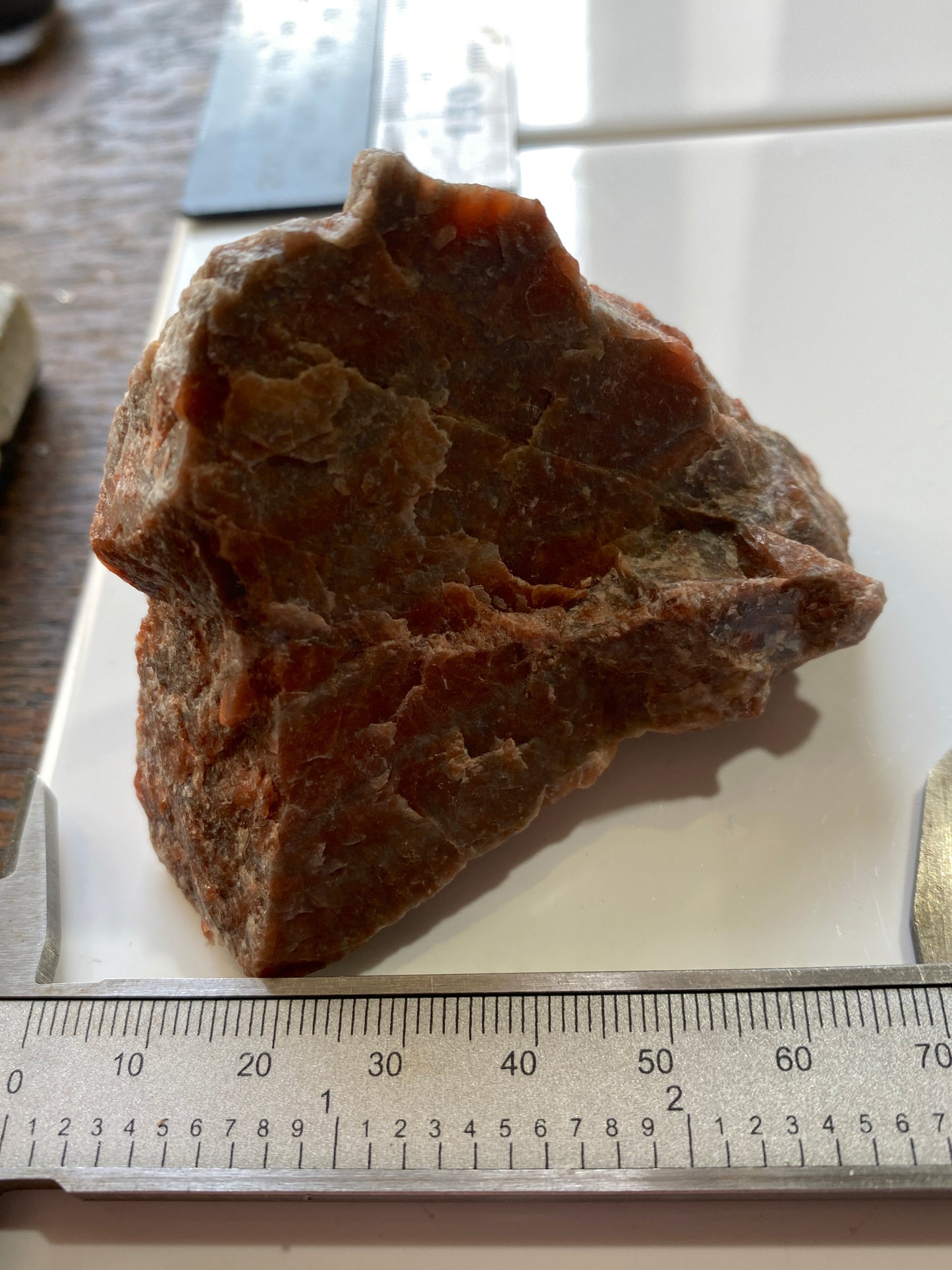 OLIGOCLASE FELDSPAR [SUNSTONE] : DORDAL, KRAGERO, NORWAY. 113g MF4901