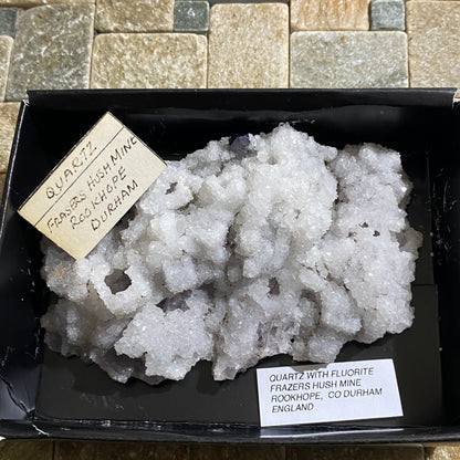 QUARTZ WITH FLUORITE & GALENA - FRAZERS HUSH MINE, ROOKHOPE, CO DURHAM - ENGLAND 143g MF1297