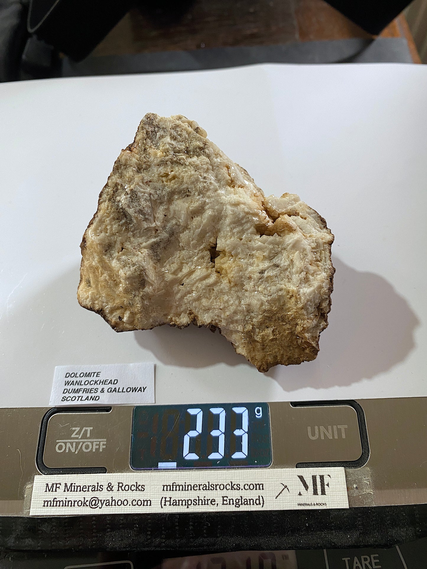 DOLOMITE : WANLOCKHEAD, DUMFRIES & GALLOWAY, SCOTLAND. 233G MF4890