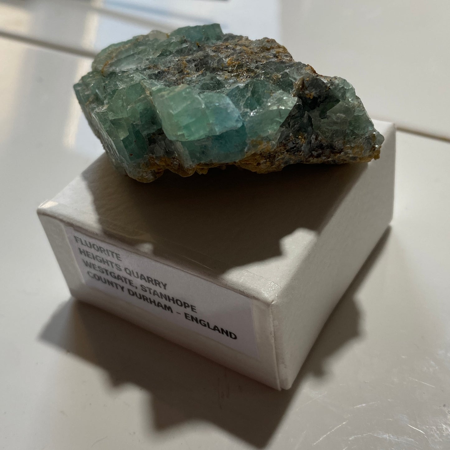 FLUORITE - HEIGHTS QUARRY, WESTGATE, CO DURHAM, ENGLAND 77g MF4052