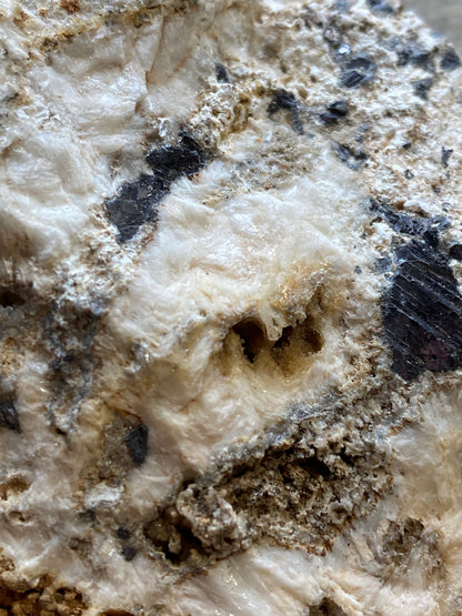 HYDROZINCITE/CALAMINE/GALENA IN BARYTE : MACHEN QUARRY, WALES 406g MF4891