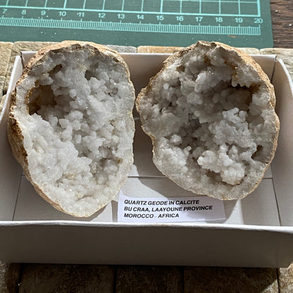 QUARTZ GEODE [NODULE] - BU CRAA, MOROCCO 182g. MF4050