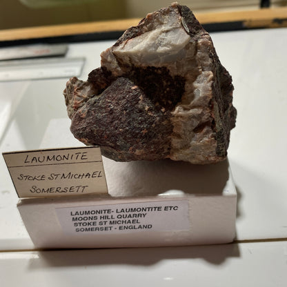 LAUMONTITE - MOONS HILL QUARRY, STOKE ST MICHAEL, SOMERSET, ENGLAND 163g MF1295